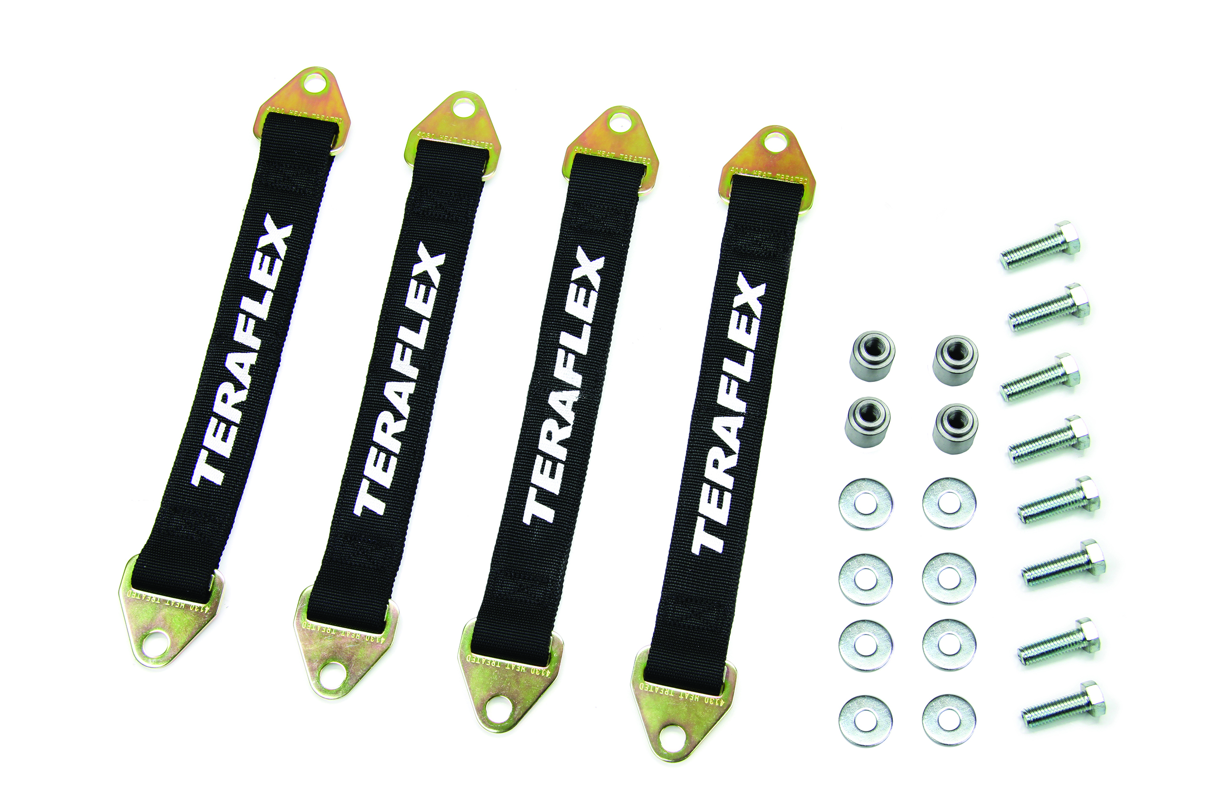 TeraFlex JK: Suspension Limit Strap Kit - 15.125 in. Front &amp; 13.5 in. Rear (3-4 in. Lift)